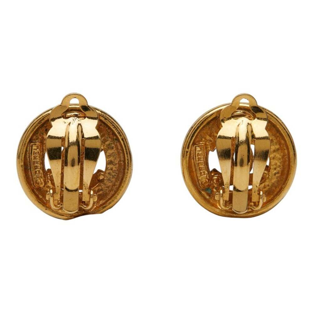 Chanel Cc Logo Round Clip-On Earrings #222119C62B - Picture 3 of 5